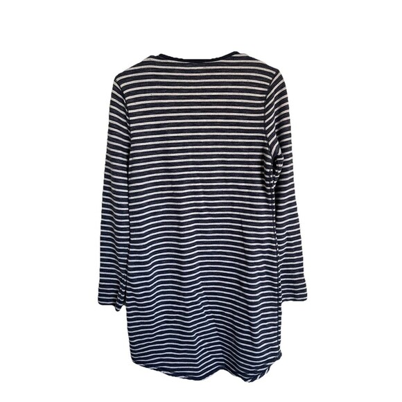 Lauren Ralph Lauren Navy & White Stripe Shift Dress Sz M Nautical  French Terry - Picture 4 of 4
